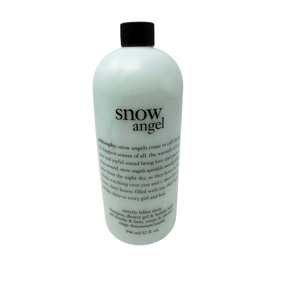 Philosophy Snow Angel 3-in-1 Shampoo Shower Gel Bubble Bath 32 oz Large Bottle - Picture 3 of 4